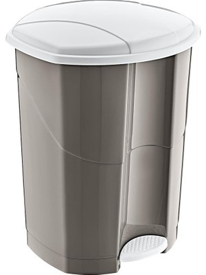 Wishora Store Pedallı Çöp Kovası Terra 30 Lt - Bej, Çok Amaçlı Pedallı Çöp Kovası