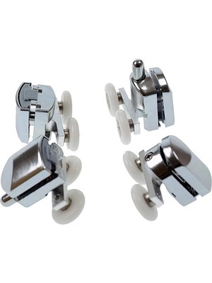 Wishora Store Home Duşa Kabin Teker Seti,4 Adet Krom Banyo Tekerleği,tüm Duşa Kabinlere Uyumlu Tekerlek Seti