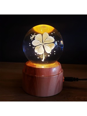 Kaia Yonca Tasarımlı USB Dönen Cam Küre