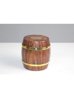 Kaia Pirinç Detaylı Fıçı Kumbara Model 1