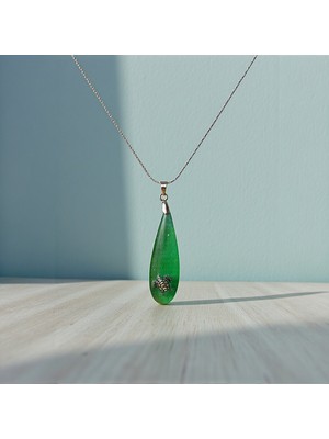 Zümrüt Kaplumbağası Epoksi Kolye