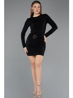 Abiyefon Uzun Kol Kısa Davet Elbisesi ABK2484