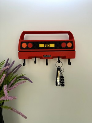 3dpazarıcom 3D Baskı F40 Model Tasarımlı Anahtarlık Askısı