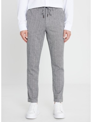 Altınyıldız Classics Bağlamalı Bel Normal Paça Slim Fit Lacivert Erkek Pantolon ACE001252270_LAC