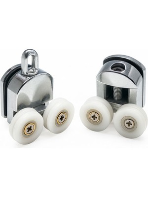 AYRINTISHOP Ayrıntishop Duşakabin Kanallı Rulman Oynar Çiftli Teker 1 Alt 1 Ust