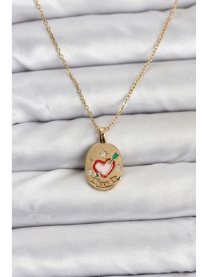 Callerrons Accessories Zincir Gold Renk Kalp Figürlü Kadın Kolye - EBJ251219W38759