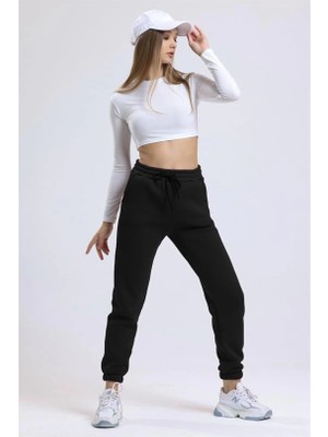 Zengezur Mall Ozlstor 3 Iplik Şardonlu Paça Lastikli Eşofman Siyah İS001 (Beden: Xl)