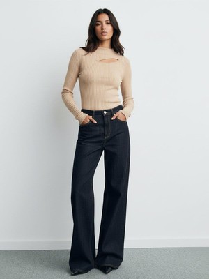 Little Big Ltb Gerade Dik Yaka Detaylı Kadın Body