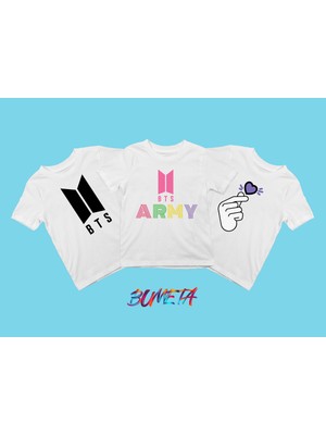 Bumeta Bts Army K-Pop Baskılı Çocuk Tişört 3'lü Set