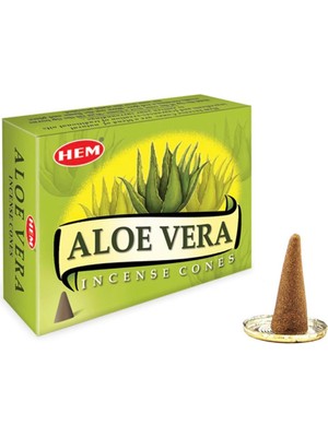 cosangroup Hem Aloe Vera Piramit Konik Tütsü – 12 Paket x 10 Adet (Toplam 120 Konik)