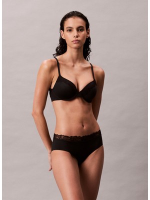 Calvin Klein Siyah Kadın LV00QF8443 Ck Women Balenli Sütyen