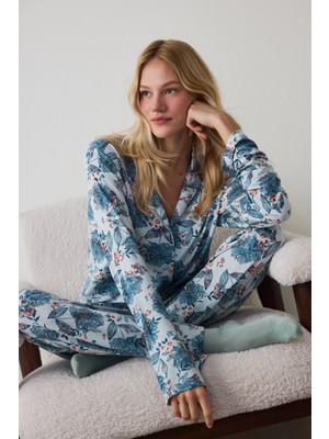 Penti Garden Flowers Gömlek Pantolon Pijama Takımı