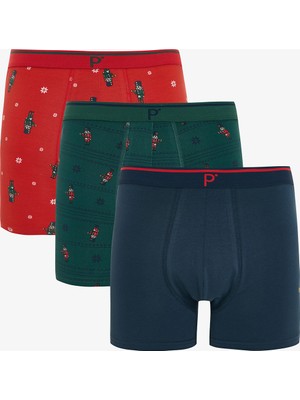 Penti Erkek Tin Soldier Yeni Yıl Desenli 3'lü Boxer