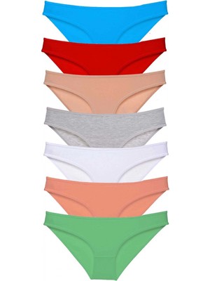 Marsilyan 7 Adet Süper Eko Set Likralı Kadın Slip Külot Set 4