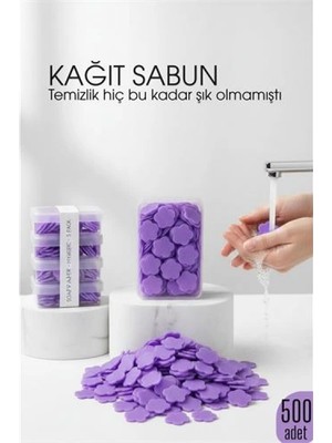 Marsilyan Parfümlü Elde Eriyen Kağıt Sabun - 500 lü paket Sihirli Sabun – Hijyenik Seyahat Kutusu