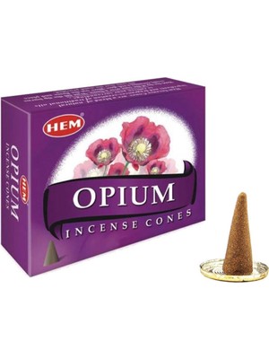 cosangroup Hem Opium Piramit Konik Tütsü – 12 Paket x 10 Adet (Toplam 120 Konik)