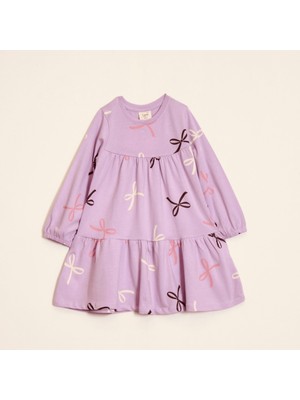 Ozzy Kids Kız Çocuk Kurdele Desenli Elbise