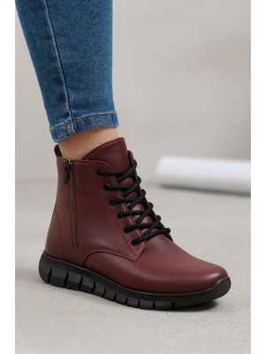 Kadın Hakiki Deri Bot – Kauçuk Taban