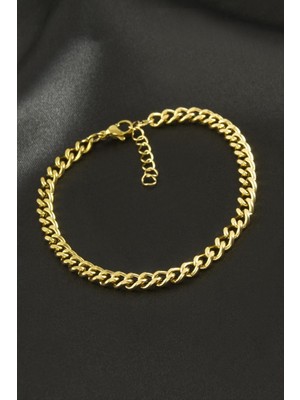 Marsilyan Düz Zincir Lüks Çelik Bileklik