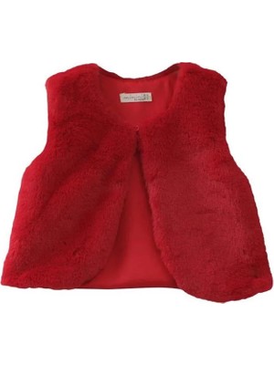 Zeyland Kız Bebek Peluş Yelek Kırmızı