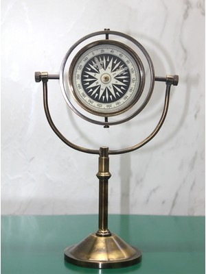 Marsilyan Pirinç Masa Üstü Pusula Model 4