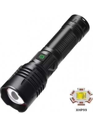 Pazarcan F-38 Yüksek Güç Spot Uzun Menzilli El Feneri Şarj Edilebilir LED Güçlü El Fener Aydınlatma