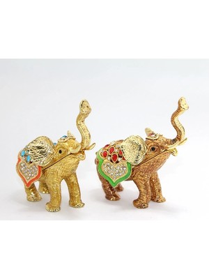 Marsilyan Taşlı Tekli Fil Figürü Model 2