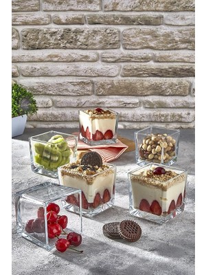 Wishora Store 6nan Lı Magnolia Cup Kase Cam Magnolya Puding Tatlı Dondurma Kasesi Sunum Seti, Ili̇va