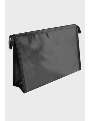 Zero Ozlstor Siyah Renkli Makyaj Çantası-Siyah