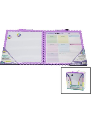 Nargo Orta Manyetik Yazı Tahtası Çift Taraflı Renkli Çerçeve 29X29CM