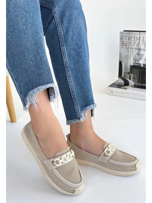 Zengezur Mall Ozlstor Wata Bej Triko Babet Ayakkabı (Numara: 36)