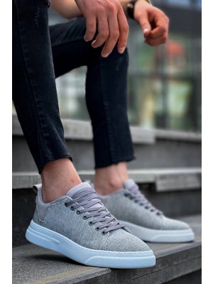 Zengezur Mall Ozlstor KB-X204 Kuback Gri Keten Beyaz Yüksek Taban Günlük Erkek Spor Ayakkabı (Numara: 41)