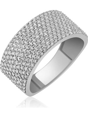 Gumush Gümüş Yarım Tamtur Bayan Yüzük