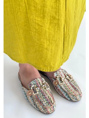 Zengezur Mall Ozlstor Yenda Renkli Dokumalı Terlik (Numara: 39)