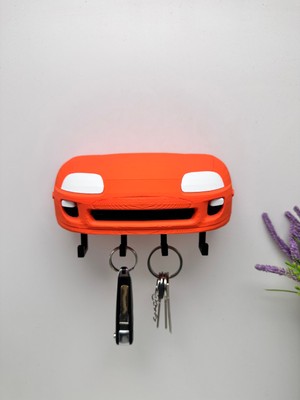 3dpazarıcom 3D Baskı Dekoratif Toyota Supra Model Tasarımlı Anahtar Askılığı