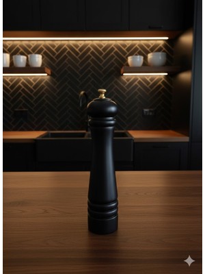Yakut Siyah 27 cm Baharat Öğütücü ve Manuel El Değirmeni