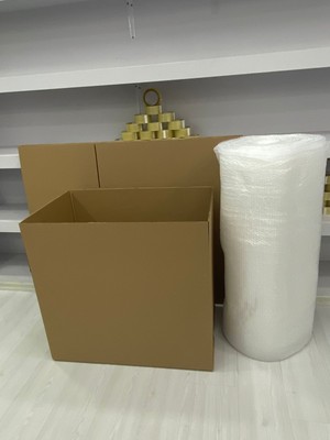 e ERTA Çift Oluklu Koli, Kutu, Boş Karton 80X50X50 Büyük Boy 10'lu Adet