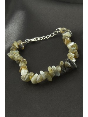 Bijuteri Net Labrodorit Kırık Doğaltaş Bileklik