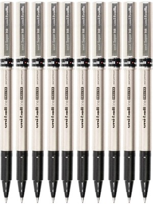 Artlantis Siyah Pilot Kalem UB-177 Fine Deluxe 10 Adet Uniball Pilot Kalem 0.5 mm Roller Uçlu Pilot Kalem Ince Uçlu Likit Mürekkep