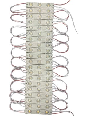 Powerr Led Aydınlatma 20 Adet 12 Volt 1.2 Watt 3 Lensli 3000K Günışığı 2835 Smd LED Modül IP65