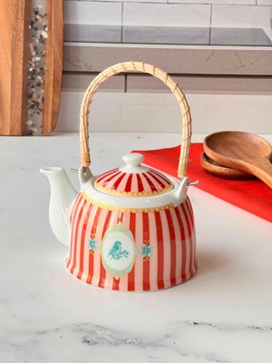 Rossev Bellisima Hasır Saplı Porselen Demlik