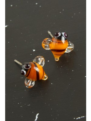 Zero Ozlstor Arı Cam Küpe-Sarı