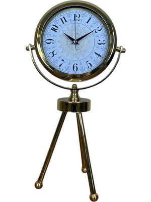 ForWhat Büro Ev Ofis Hediyesi Için Golden  Prestij Üç Ayaklı Trend Masa Saati