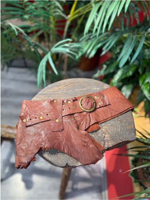 Yılday Gür Butik Garnet Özel Tasarım Hakiki Deri El Yapımı Kemer – Koleksiyonluk Model