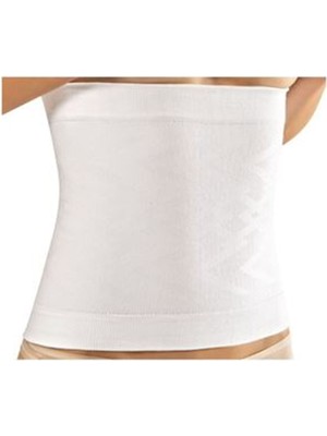 Beyaz Kadın Dikişsiz Bel Korse