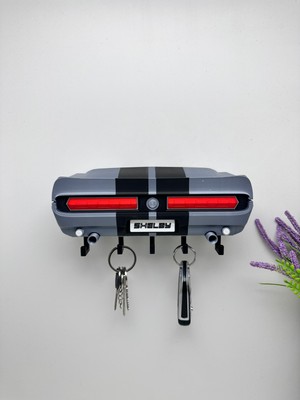 3dpazarıcom 3D Baskı Dekoratif Mustang Shelby Model Tasarımlı Anahtar Askılığı