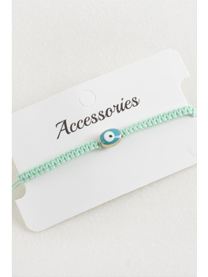 Marsilyan Oval Nazar Makrome Örgülü Bileklik