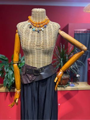 Yılday Gür Butik Cooperlane Hakiki Deri El Yapımı Bohem Kemer – Çikolata Kahve