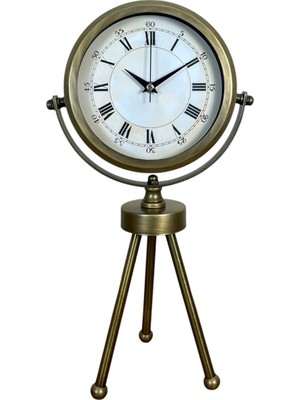 ForWhat Büro Ev Ofis Hediyesi Için Eskitme Vintage Üç Ayaklı Model Masa Saati