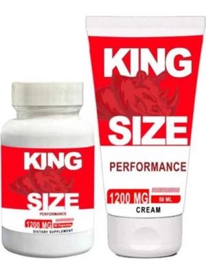 Nisas King Size 1200 Mg Erkeklere Özel Deneyim Veren 30 Lu ve 50 ml Krem Bir Arada